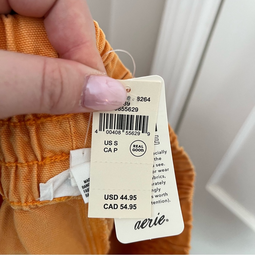 NWT Aerie High Waist Orange Women's Shorts - Picture 6 of 7